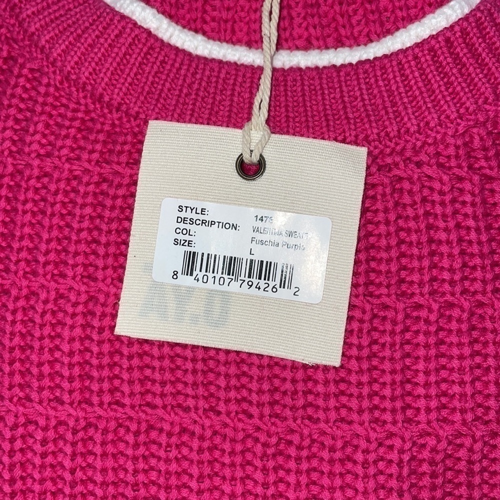 NWT SER.O.YA Valentina Oversized Women’s Fuchsia Sweater Size L - Picture 8 of 11